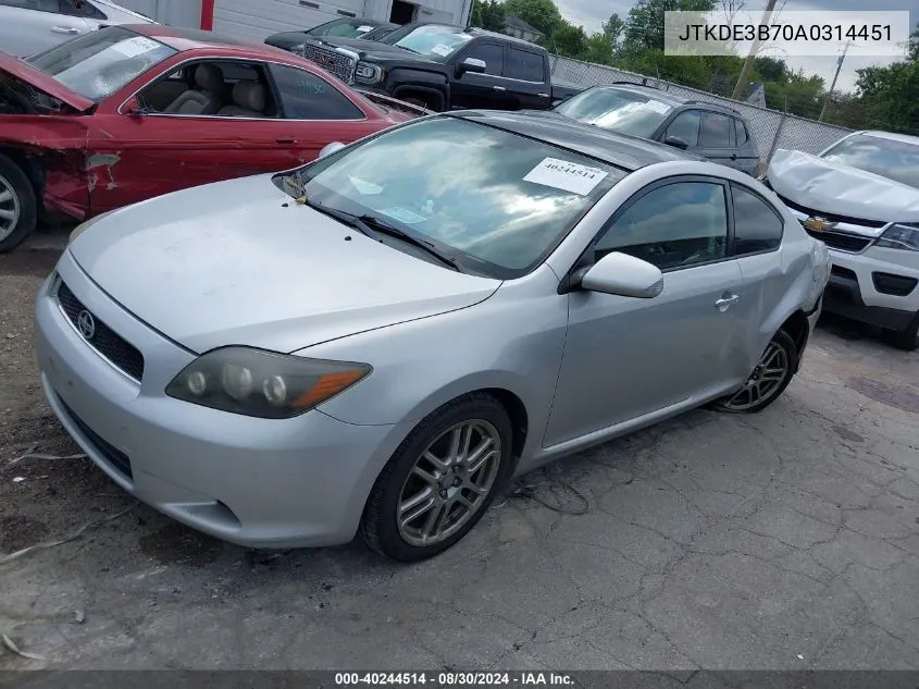 JTKDE3B70A0314451 2010 Scion Tc