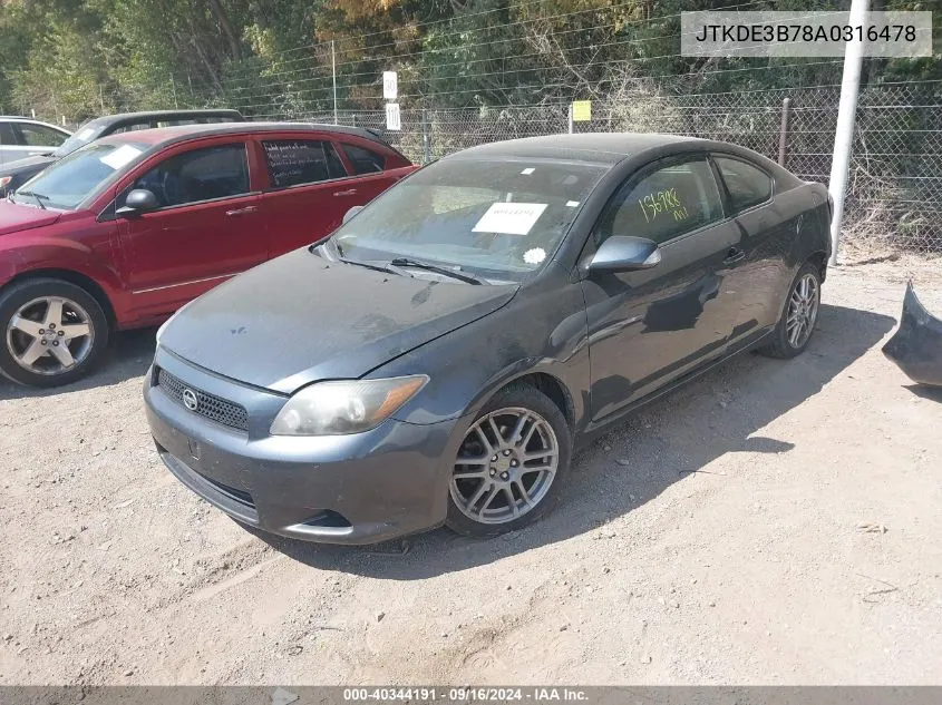 JTKDE3B78A0316478 2010 Scion Tc