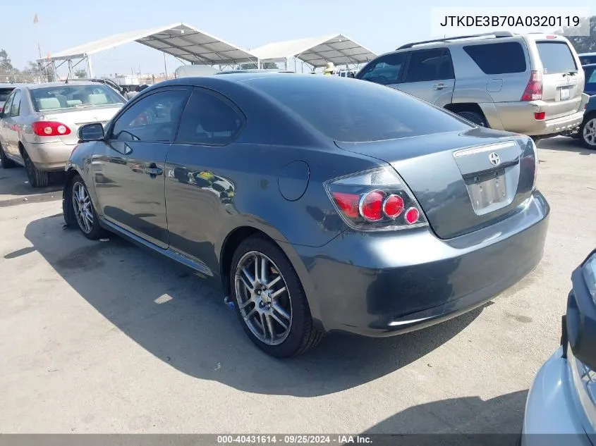 2010 Scion Tc VIN: JTKDE3B70A0320119 Lot: 40431614