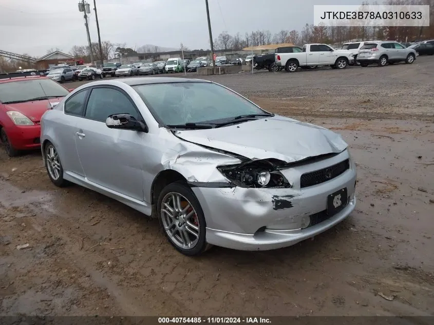 2010 Scion Tc VIN: JTKDE3B78A0310633 Lot: 40754485