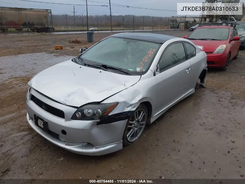 2010 Scion Tc VIN: JTKDE3B78A0310633 Lot: 40754485