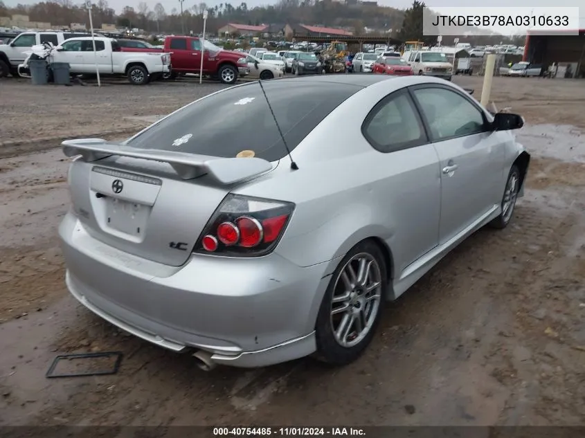 2010 Scion Tc VIN: JTKDE3B78A0310633 Lot: 40754485