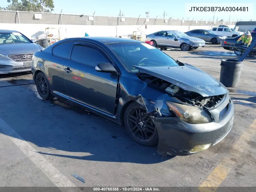 2010 Scion Tc VIN: JTKDE3B73A0304481 Lot: 40765385