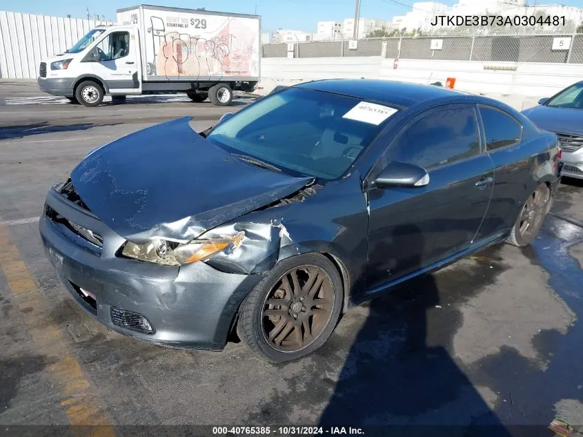 2010 Scion Tc VIN: JTKDE3B73A0304481 Lot: 40765385