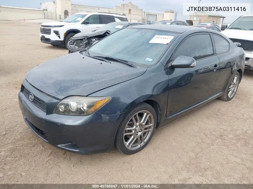 2010 Scion Tc VIN: JTKDE3B75A0311416 Lot: 40768847