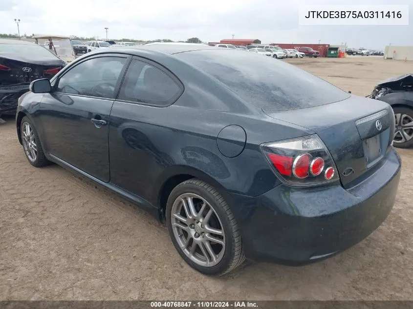 2010 Scion Tc VIN: JTKDE3B75A0311416 Lot: 40768847