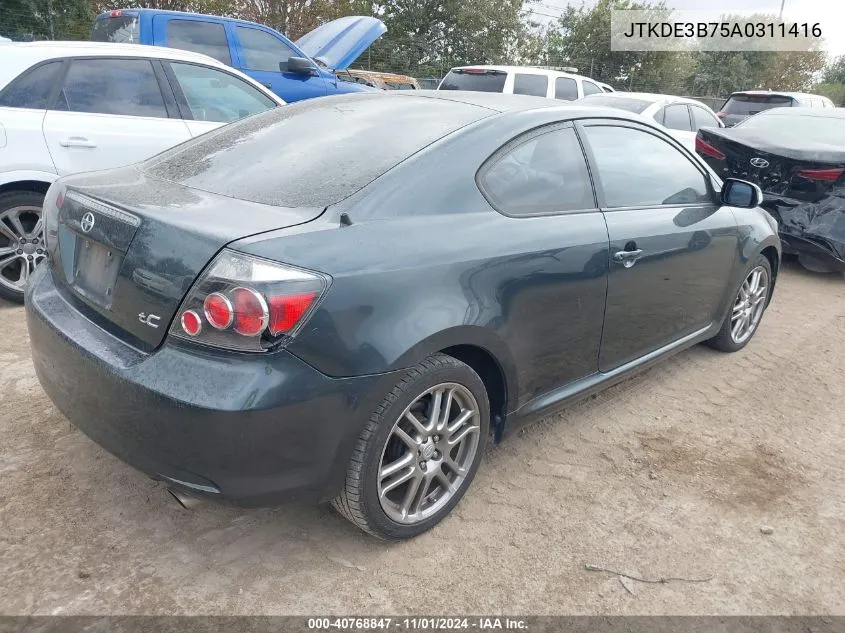 2010 Scion Tc VIN: JTKDE3B75A0311416 Lot: 40768847