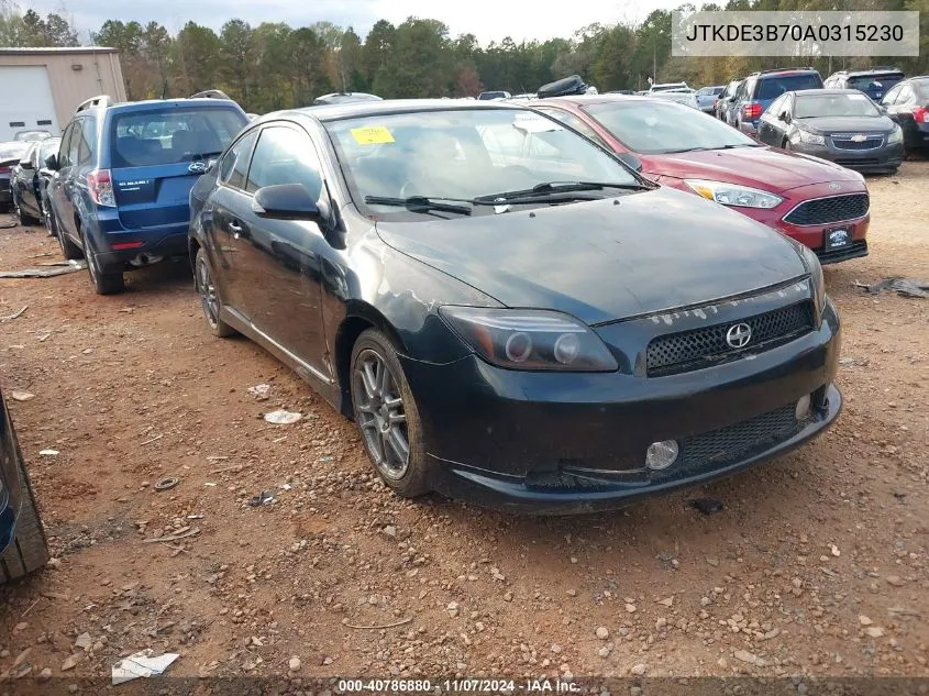 2010 Scion Tc VIN: JTKDE3B70A0315230 Lot: 40786880