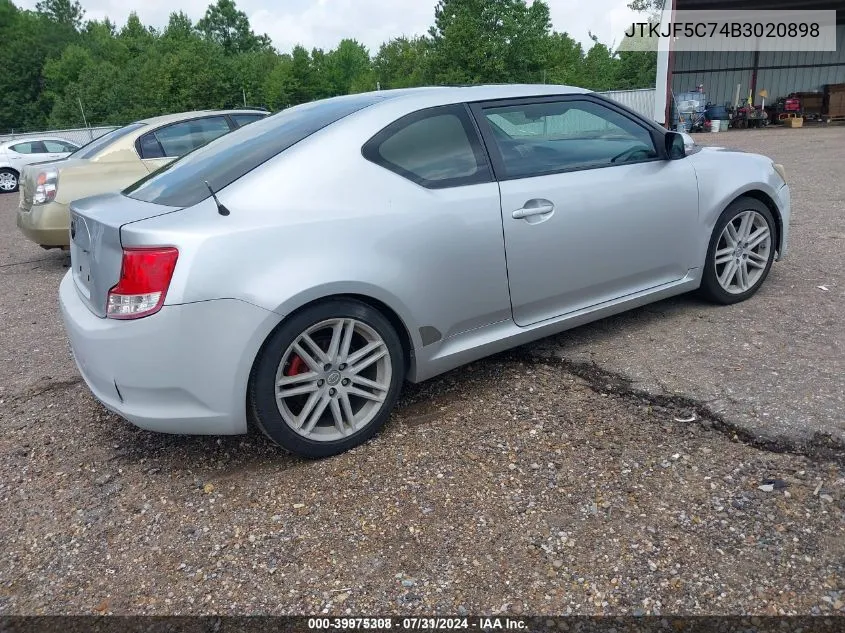 2011 Scion Tc VIN: JTKJF5C74B3020898 Lot: 39975308