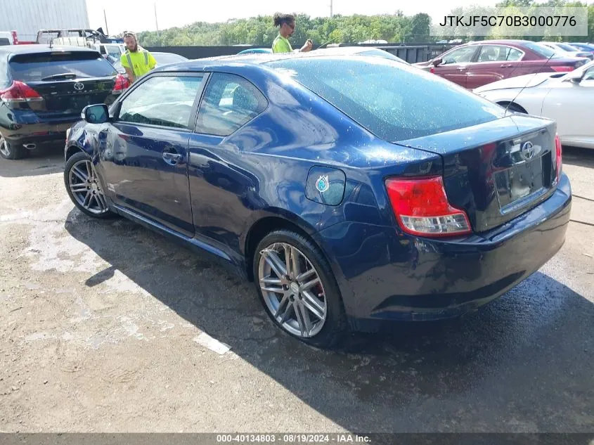 JTKJF5C70B3000776 2011 Scion Tc