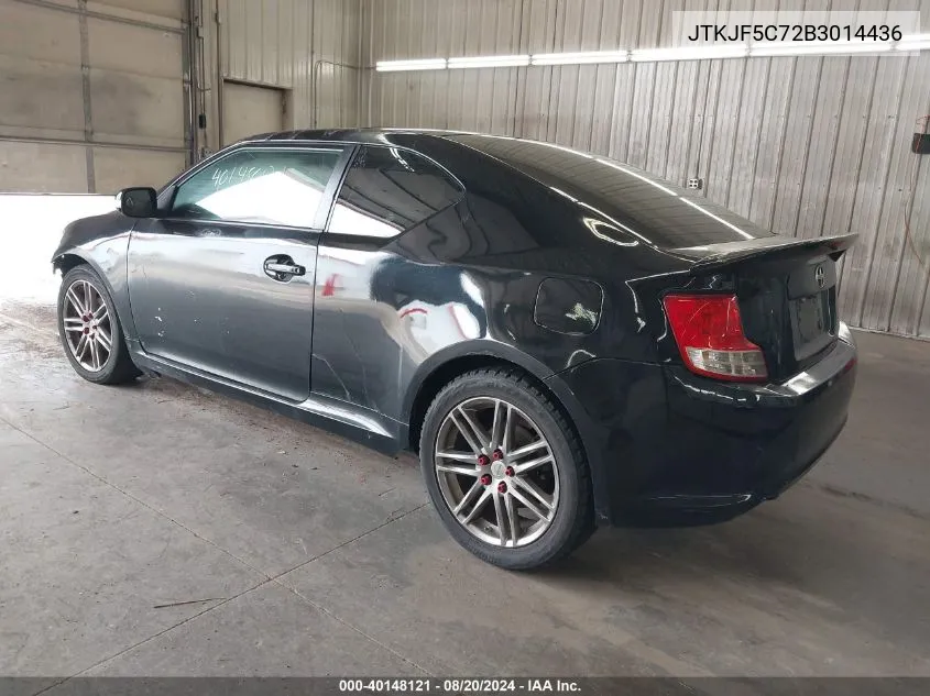 2011 Scion Tc VIN: JTKJF5C72B3014436 Lot: 40148121