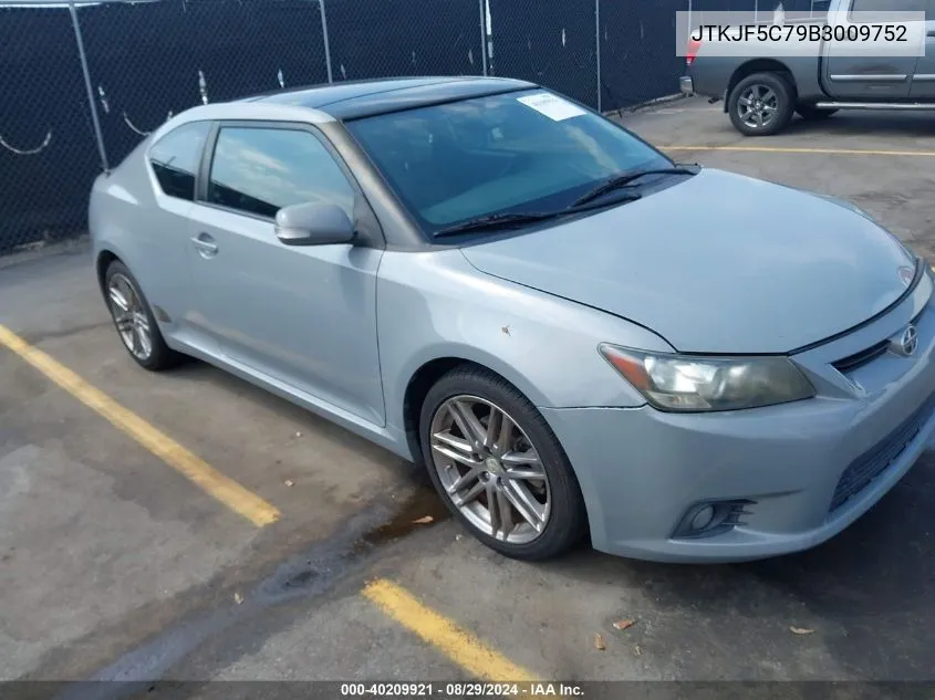 2011 Scion Tc VIN: JTKJF5C79B3009752 Lot: 40209921