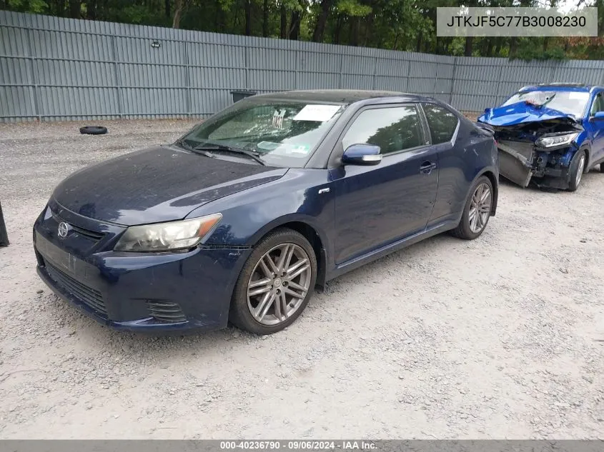 2011 Scion Tc VIN: JTKJF5C77B3008230 Lot: 40236790