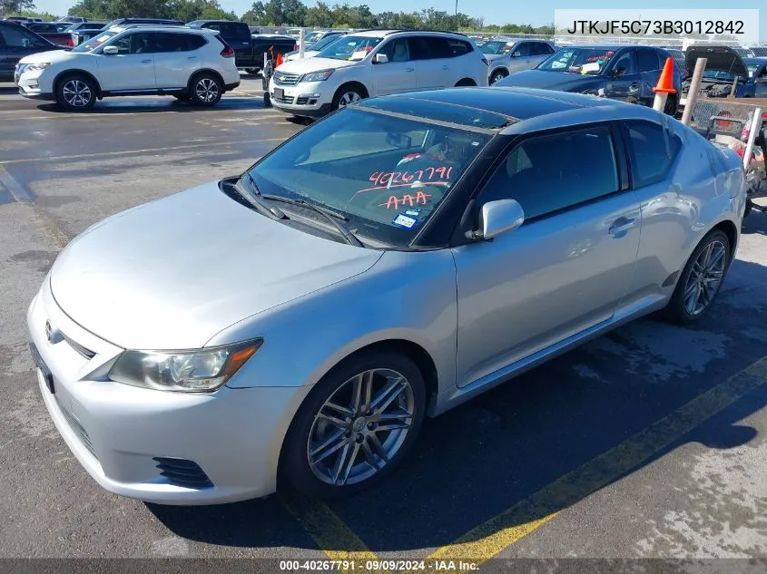 2011 Scion Tc VIN: JTKJF5C73B3012842 Lot: 40267791