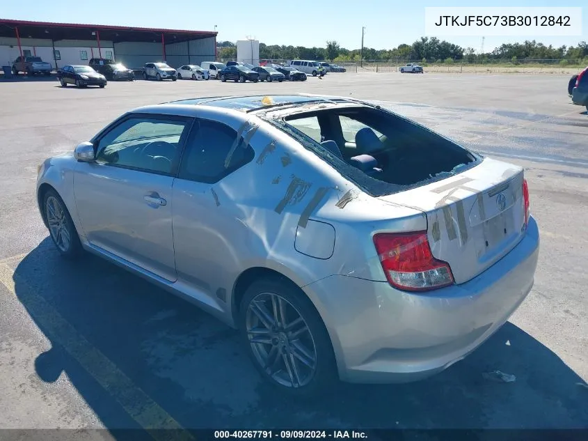 2011 Scion Tc VIN: JTKJF5C73B3012842 Lot: 40267791