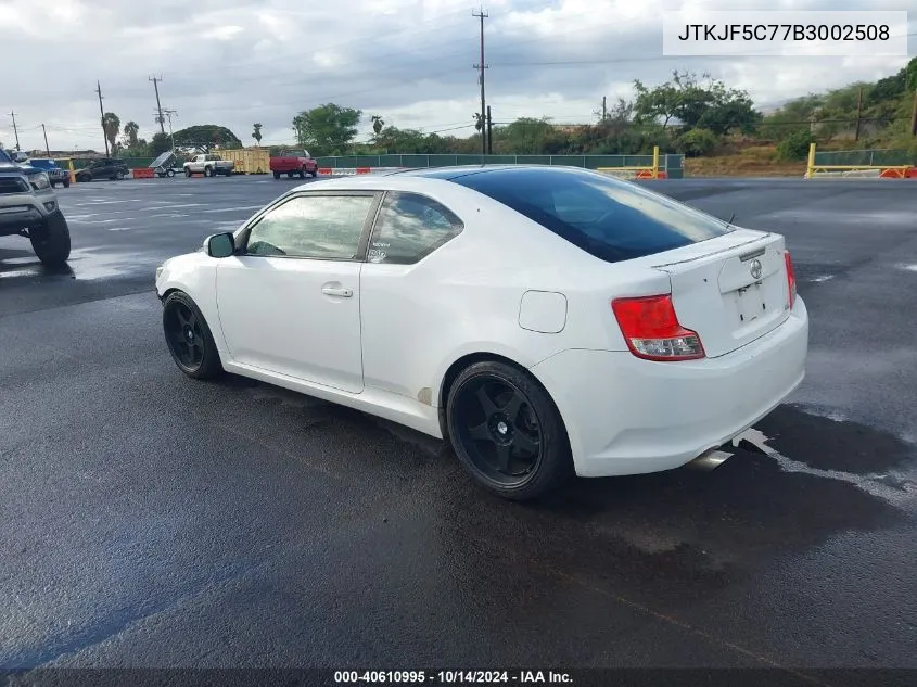 2011 Scion Tc VIN: JTKJF5C77B3002508 Lot: 40610995