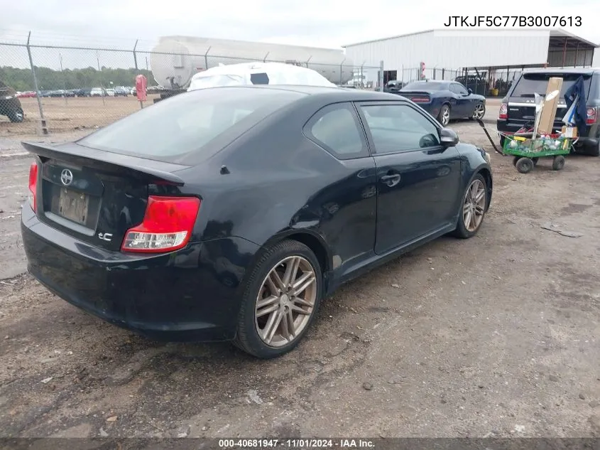 2011 Scion Tc VIN: JTKJF5C77B3007613 Lot: 40681947