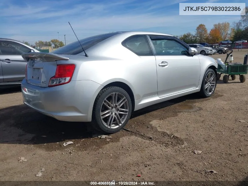 2011 Scion Tc VIN: JTKJF5C79B3022386 Lot: 40688594