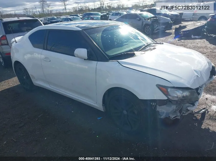 2011 Scion Tc VIN: JTKJF5C72B3012122 Lot: 40841393