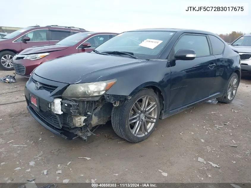 2011 Scion Tc VIN: JTKJF5C72B3017675 Lot: 40858303