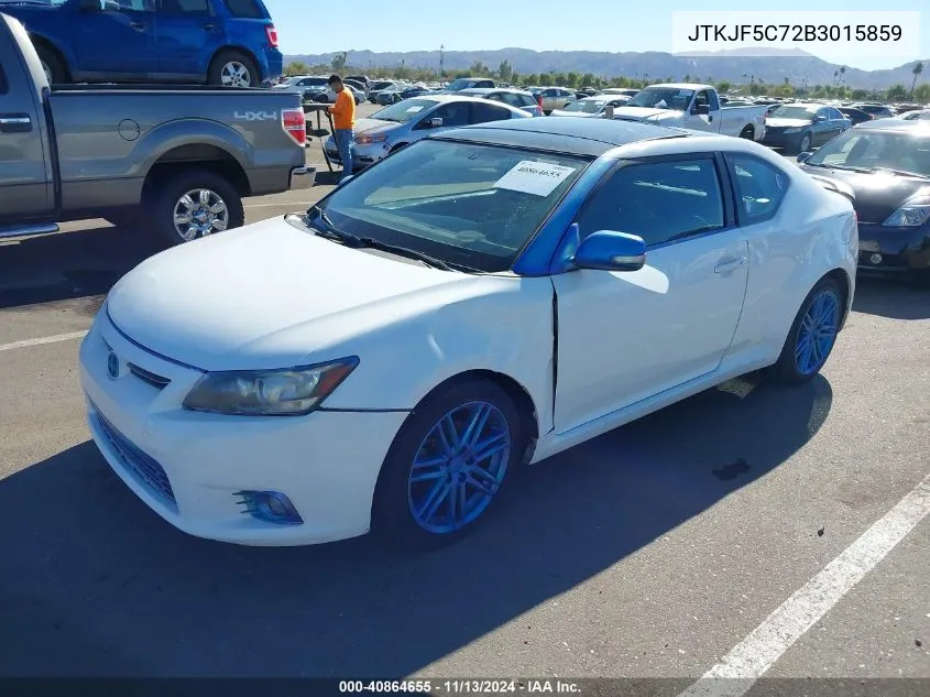 2011 Scion Tc VIN: JTKJF5C72B3015859 Lot: 40864655