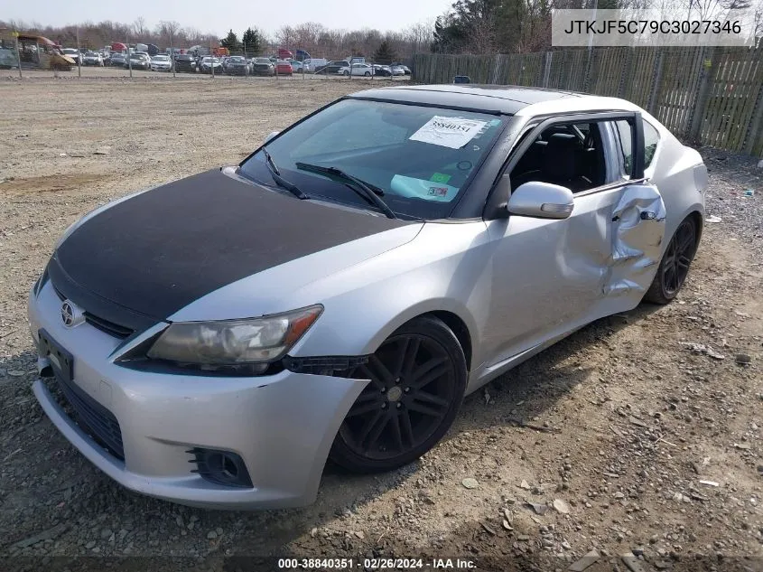 2012 Scion Tc VIN: JTKJF5C79C3027346 Lot: 38840351