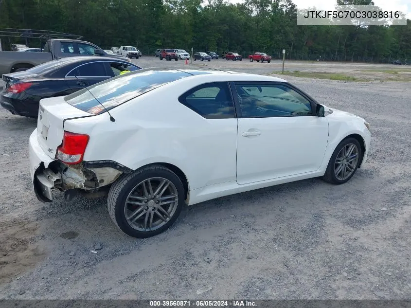 JTKJF5C70C3038316 2012 Scion Tc