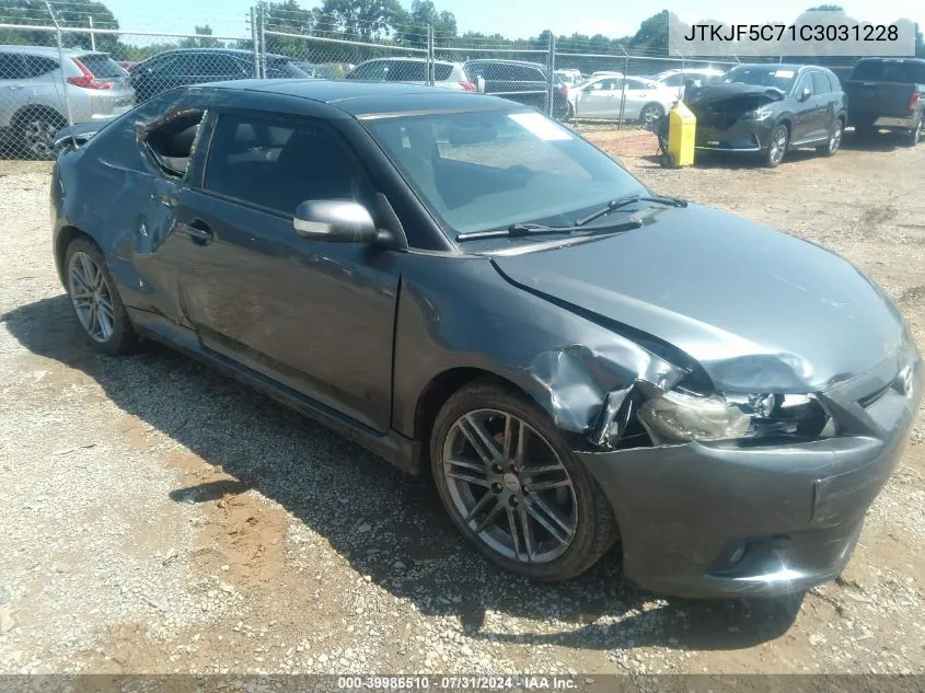 2012 Scion Tc VIN: JTKJF5C71C3031228 Lot: 39986510