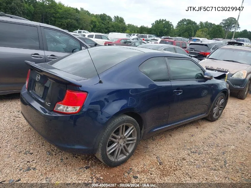 2012 Scion Tc VIN: JTKJF5C71C3029947 Lot: 40034287