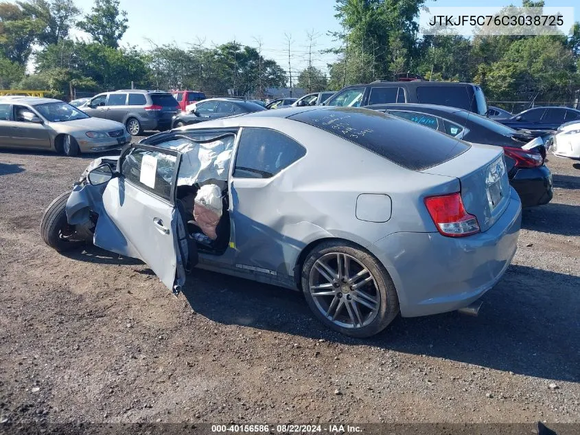 2012 Scion Tc VIN: JTKJF5C76C3038725 Lot: 40156586