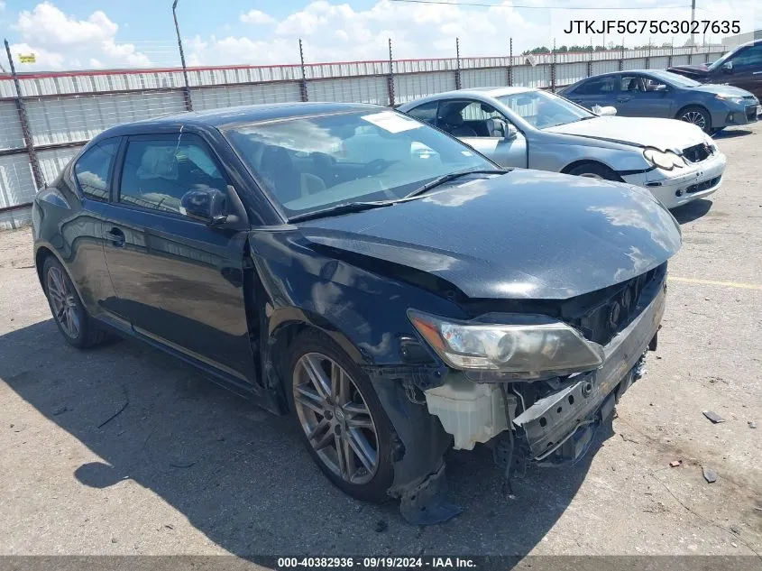 2012 Scion Tc VIN: JTKJF5C75C3027635 Lot: 40382936