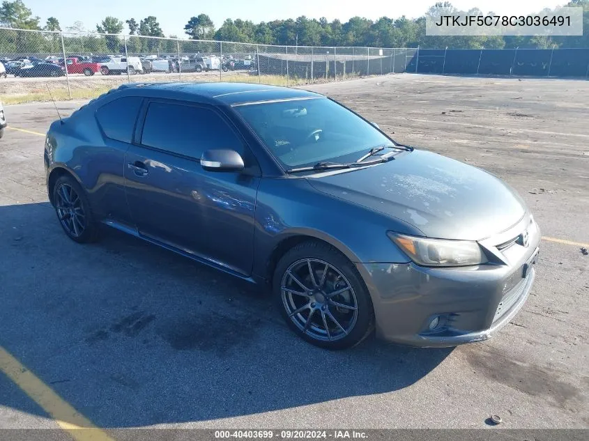 2012 Scion Tc VIN: JTKJF5C78C3036491 Lot: 40403699