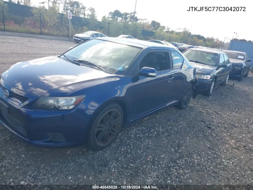 2012 Scion Tc VIN: JTKJF5C77C3042072 Lot: 40545028