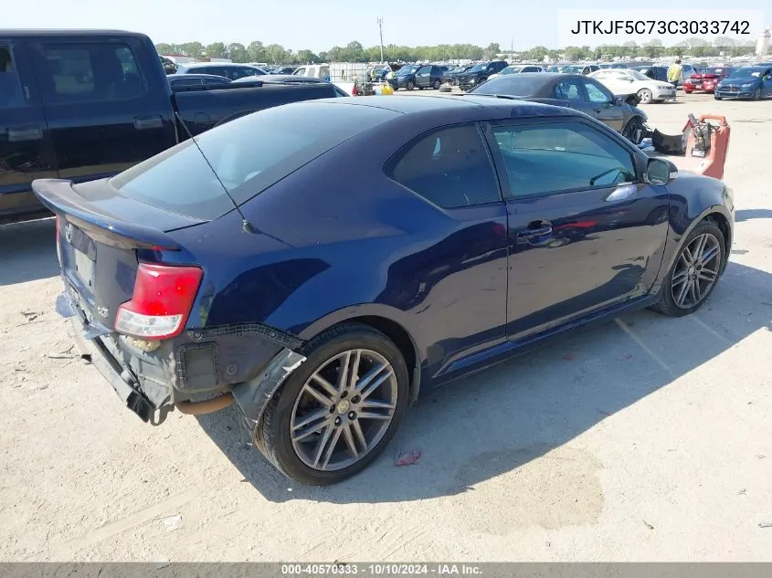 2012 Scion Tc VIN: JTKJF5C73C3033742 Lot: 40570333