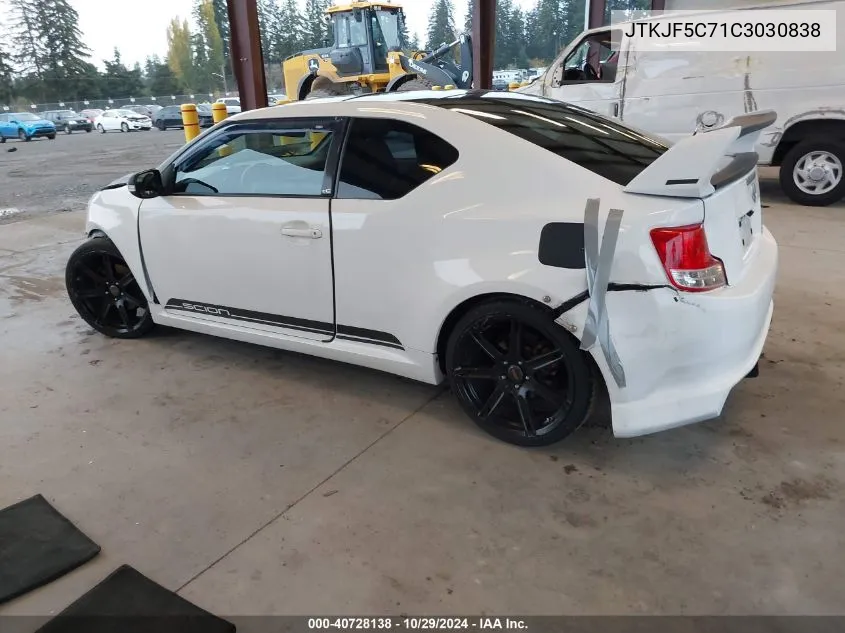 2012 Scion Tc VIN: JTKJF5C71C3030838 Lot: 40728138