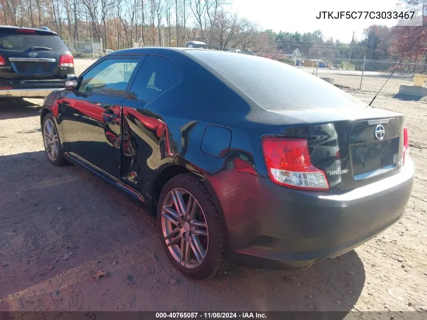 2012 Scion Tc VIN: JTKJF5C77C3033467 Lot: 40765057