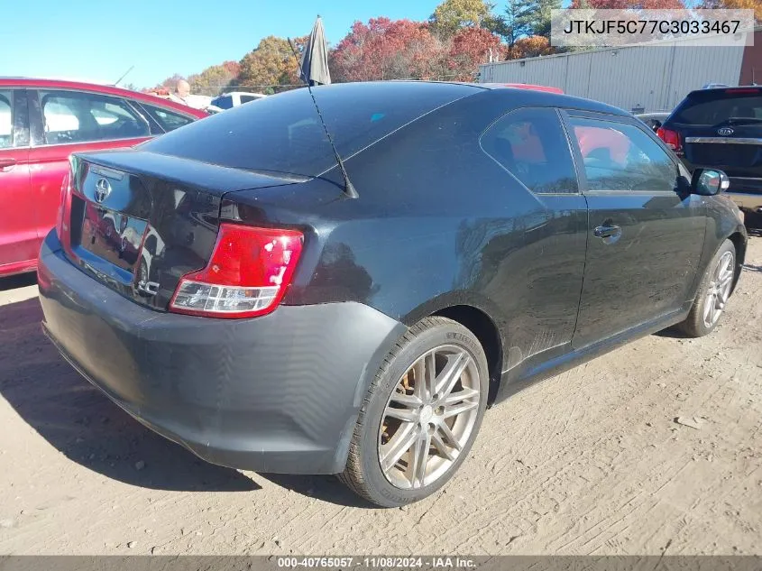 2012 Scion Tc VIN: JTKJF5C77C3033467 Lot: 40765057