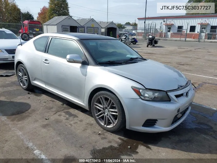 2012 Scion Tc VIN: JTKJF5C75C3037727 Lot: 40770413