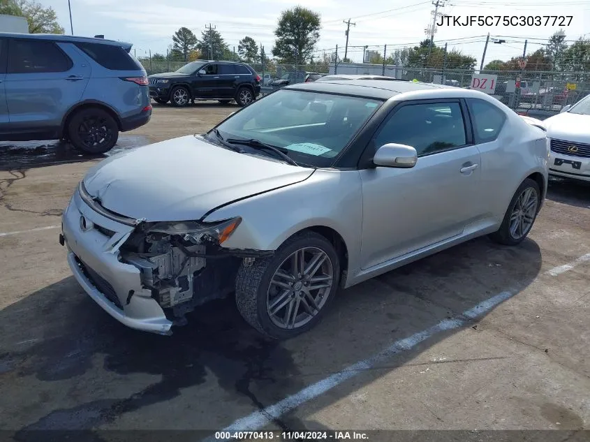 2012 Scion Tc VIN: JTKJF5C75C3037727 Lot: 40770413