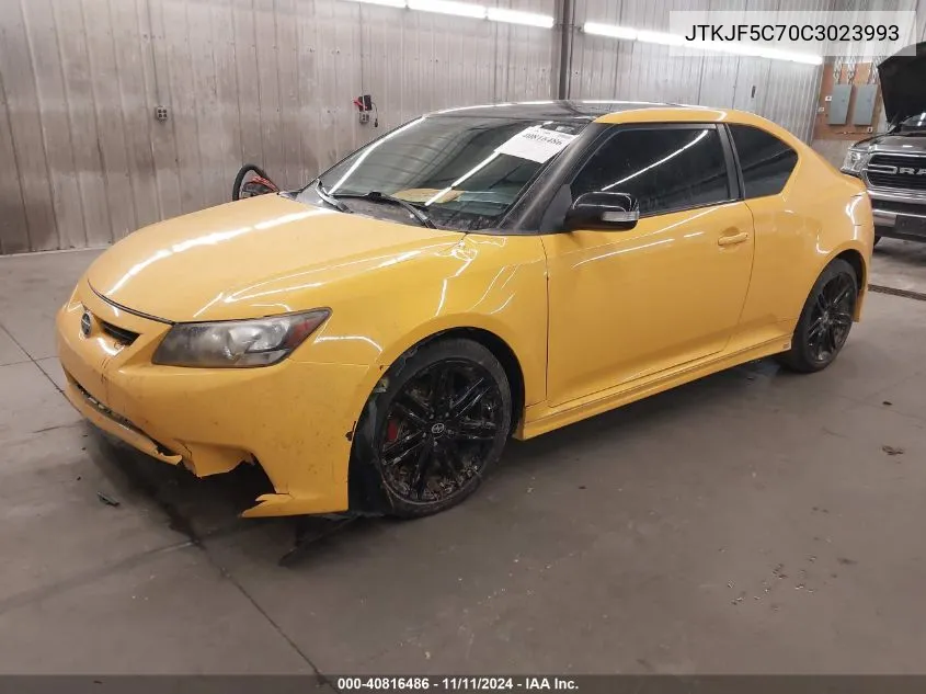 2012 Scion Tc Release Series 7.0 VIN: JTKJF5C70C3023993 Lot: 40816486