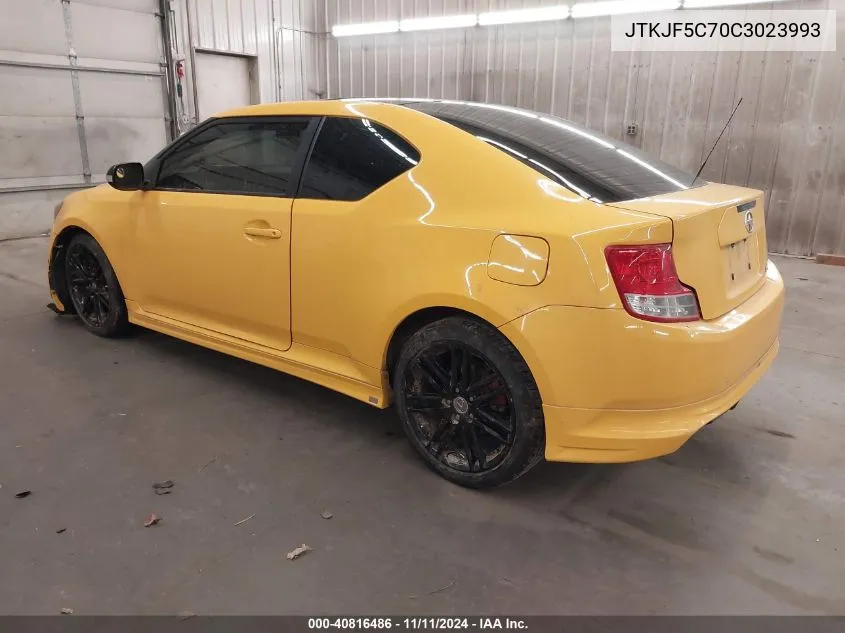 2012 Scion Tc Release Series 7.0 VIN: JTKJF5C70C3023993 Lot: 40816486