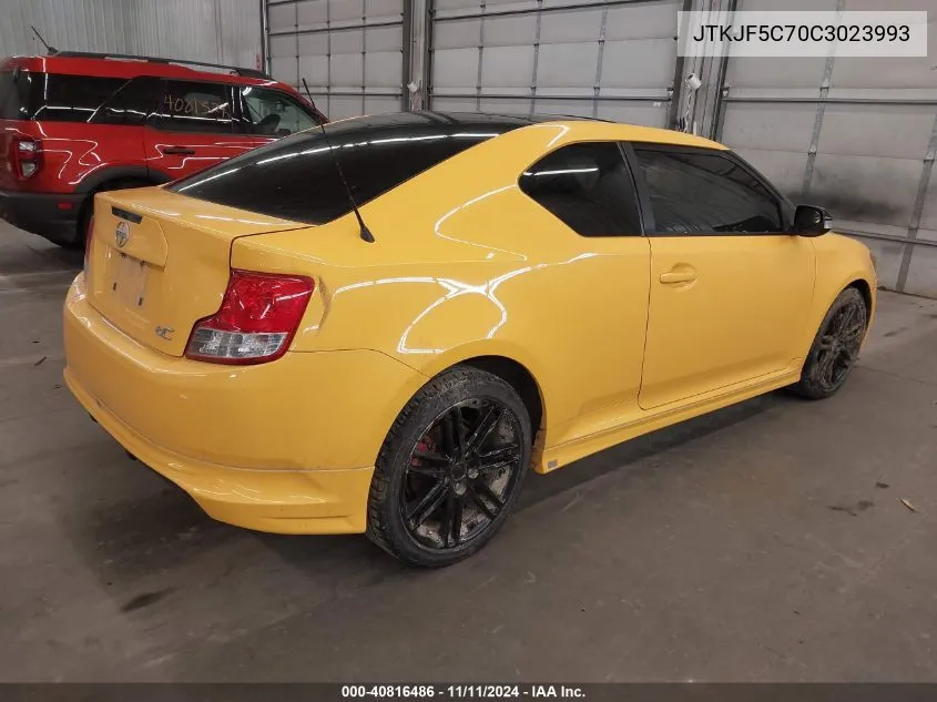 2012 Scion Tc Release Series 7.0 VIN: JTKJF5C70C3023993 Lot: 40816486