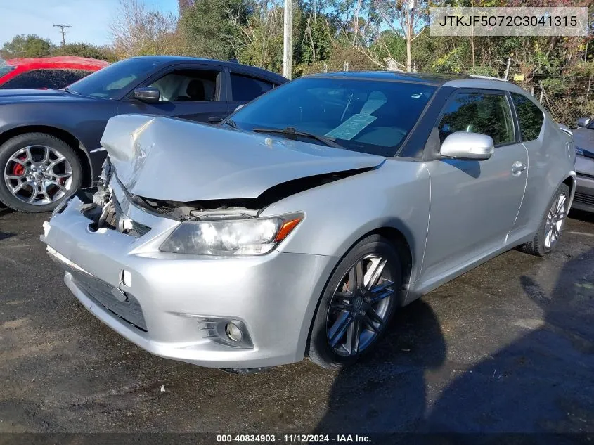 2012 Scion Tc Base (A6) VIN: JTKJF5C72C3041315 Lot: 40834903