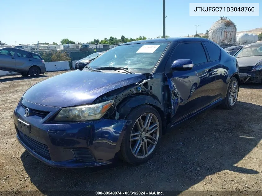 2013 Scion Tc VIN: JTKJF5C71D3048760 Lot: 39549974