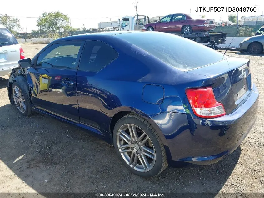 2013 Scion Tc VIN: JTKJF5C71D3048760 Lot: 39549974