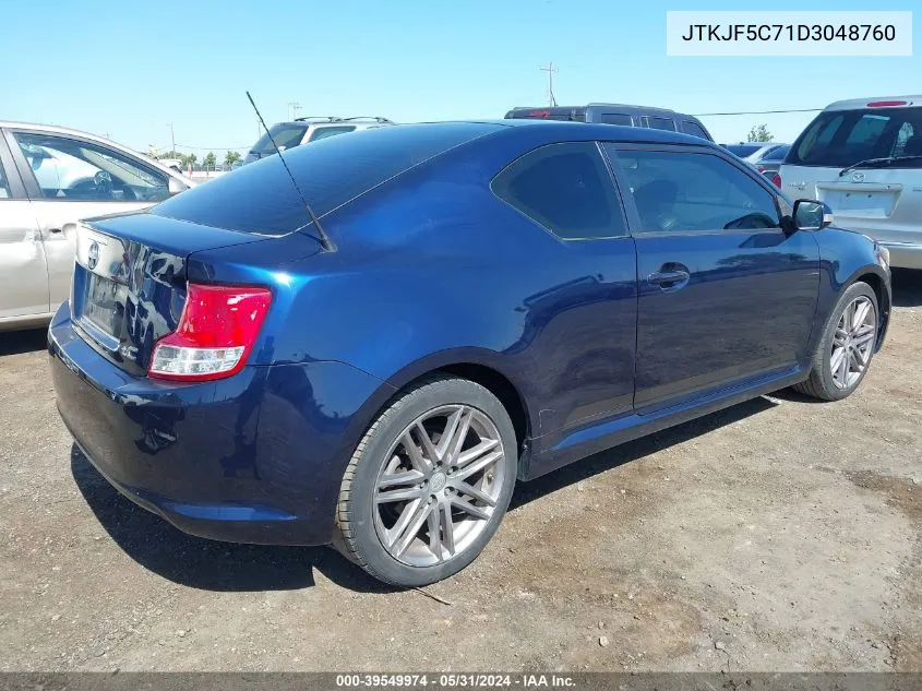 2013 Scion Tc VIN: JTKJF5C71D3048760 Lot: 39549974