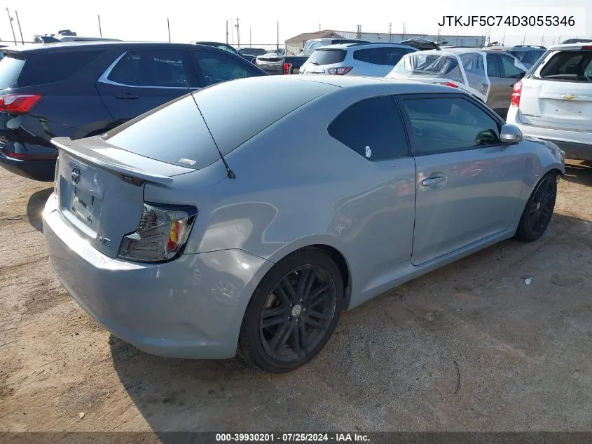 2013 Scion Tc VIN: JTKJF5C74D3055346 Lot: 39930201