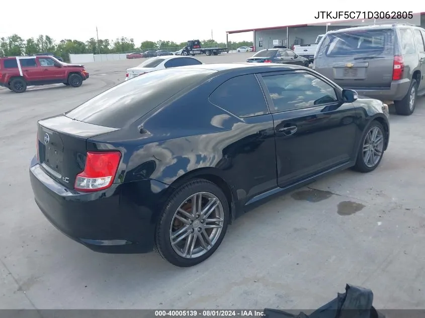 2013 Scion Tc VIN: JTKJF5C71D3062805 Lot: 40005139