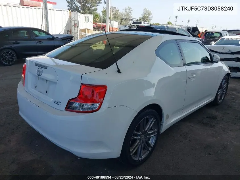 2013 Scion Tc VIN: JTKJF5C73D3058240 Lot: 40186594