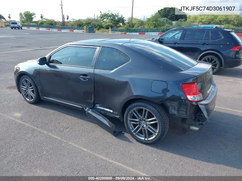 2013 Scion Tc Base (A6)/Release Series 8.0 VIN: JTKJF5C74D3061907 Lot: 40295900